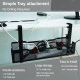 Mesh Black Cable Management Tray