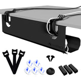 Black Cable Management Tray with C-Clamps