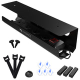 Black Cable Management Tray for Under Desk